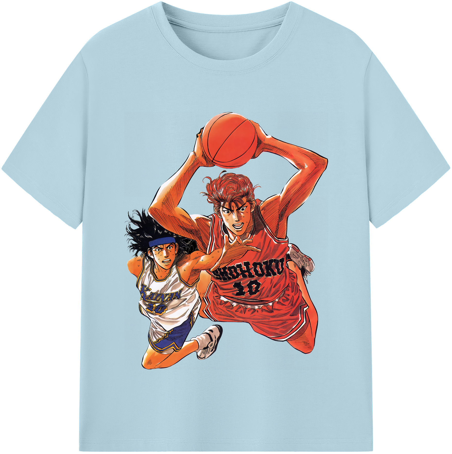 SLAM DUNK／スラムダンク 綿100％半袖Tシャツ（フロントプリント）